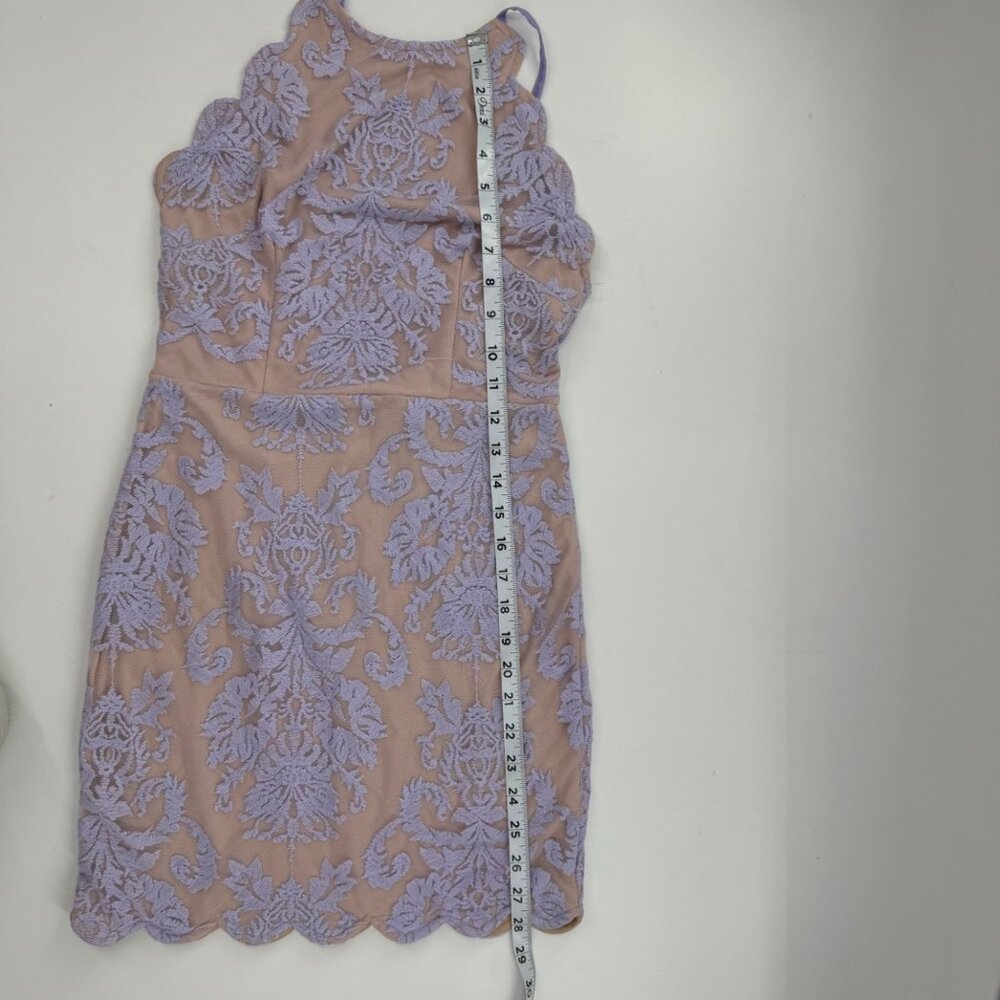 NWT - Hello Molly Bedroom Whispers Lace Mini Dress Size 8 Nude & Lavender - Picture 15 of 16